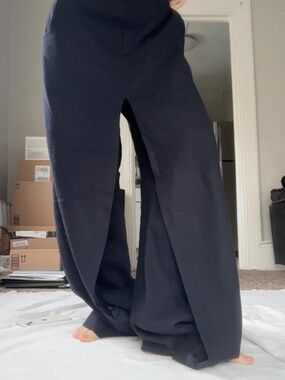 Ader Error Wool Pants — Deep Navy/Black